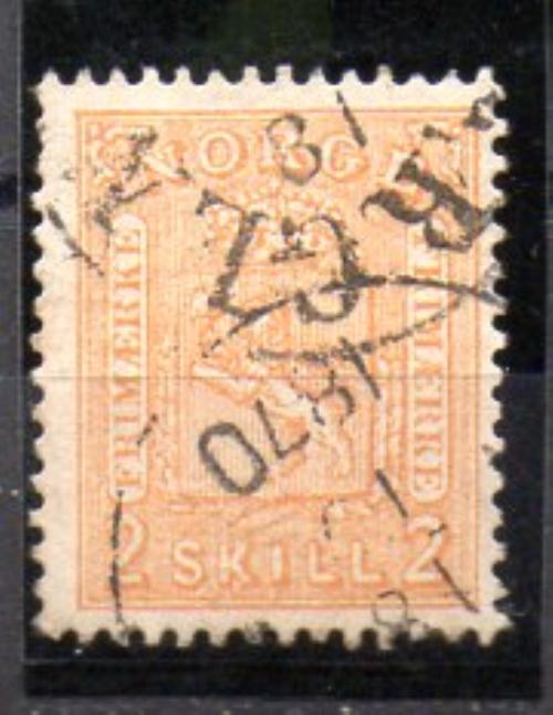 挪威 1867年 耶维尔编号 12 (o)
